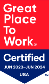 Great Place to Work Certified Jun 2023-Jun 2024 USA Badge