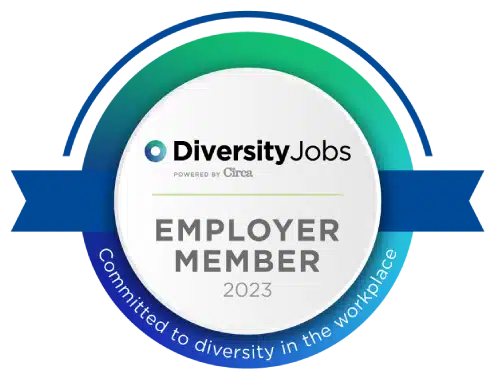 Diversity Jobs Powered by Circa Employer Member 2023 Committed to diversity in the workplace badge